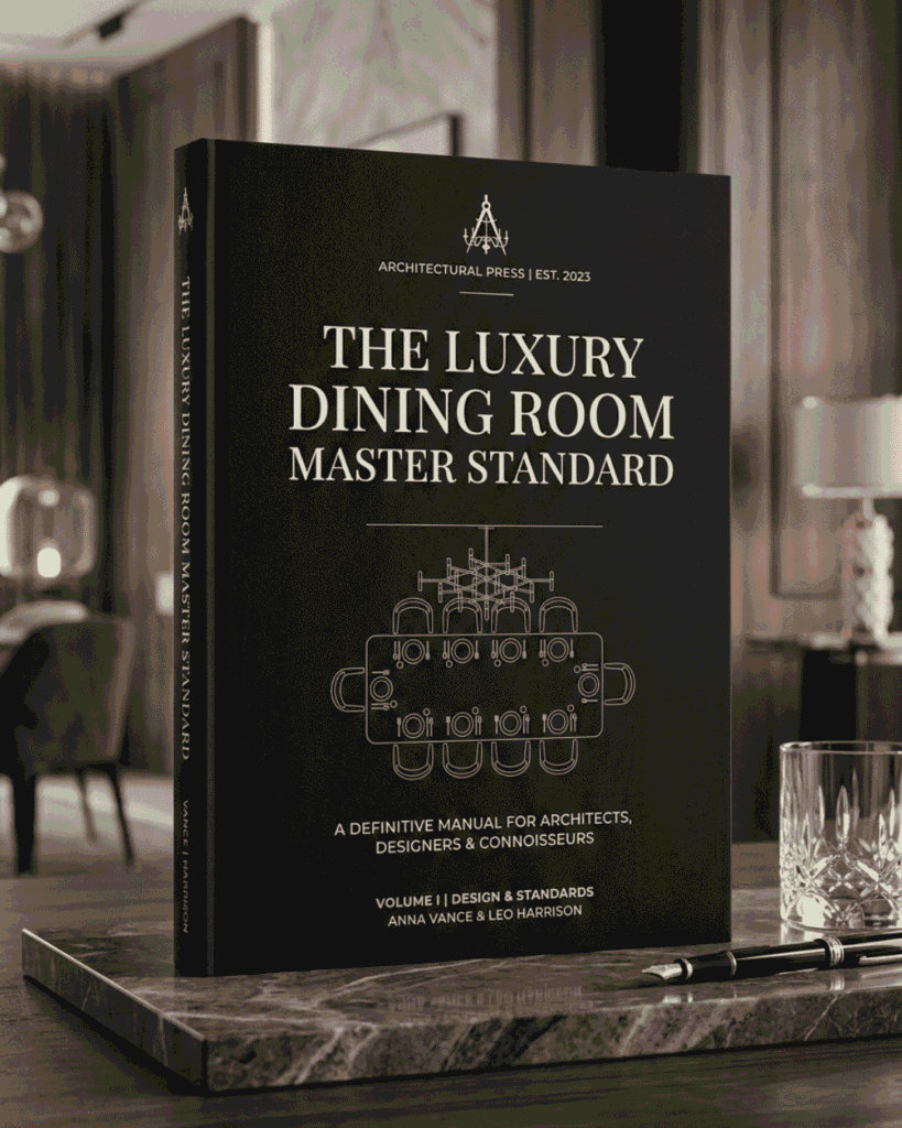 book cover which shows the luxury dining room master standard